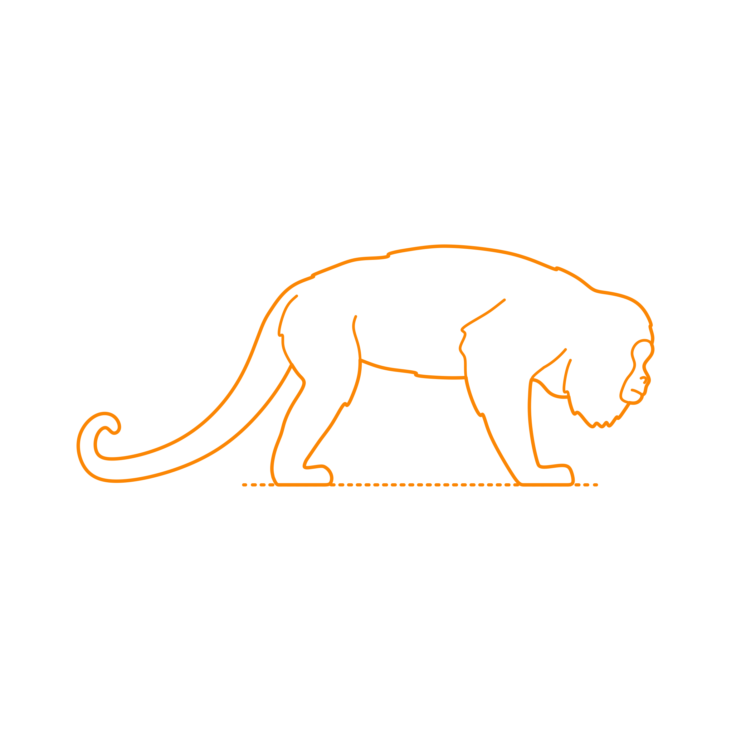 Animals New World Monkeys Black Howler Editable Svg Line Art Free Vectors